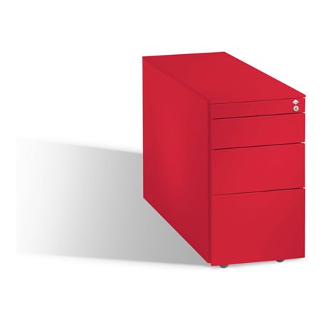 C+P Rollcontainer Asisto Small M/2/3/4, H570xB330xT800mm Himbeerrot