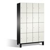 C+P Fächerschrank Cambio auf Füßen, 16 Fächer, H1980xB1200xT525mm Front Reinweiß Korpus Schwarzgrau