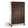 C+P Fächerschrank Cambio auf Füßen, 20 Fächer, H1980xB1200xT525mm, Reinweiß/Wenge