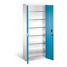 C+P Magazinschrank mit 6 Böden zur Aufnahme von Sichtlagerkästen, H1690xB700xT300mm Front Lichtblau Korpus Lichtgrau