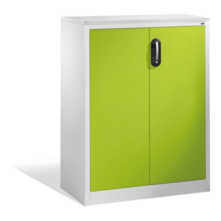 C+P Akten-Sideboard Acurado mit Drehtüren, 3 Ordnerhöhen, H1200xB930xT400mm Front Viridingrün Korpus Lichtgrau