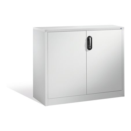 C+P Akten-Sideboard Acurado mit Drehtüren, 2 Ordnerhöhen, H1000xB1200xT400mm Weißaluminium