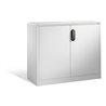 C+P Akten-Sideboard Acurado mit Drehtüren, 2 Ordnerhöhen, H1000xB1200xT400mm Weißaluminium