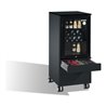 C+P Kühlschrank-Caddy Asisto für Cappuccino- und Espresso-Tassen, H1150xB500xT600mm Schwarzgrau