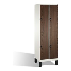 C+P Doppelstockspind Evolo auf Füßen, 4 Fächer, H1850xB600xT500mm Korpus Reinweiß