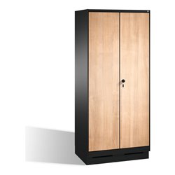 C+P Doppelspind Evolo auf Sockel, 2 Abteile, H1800xB800xT500mm Korpus Schwarzgrau