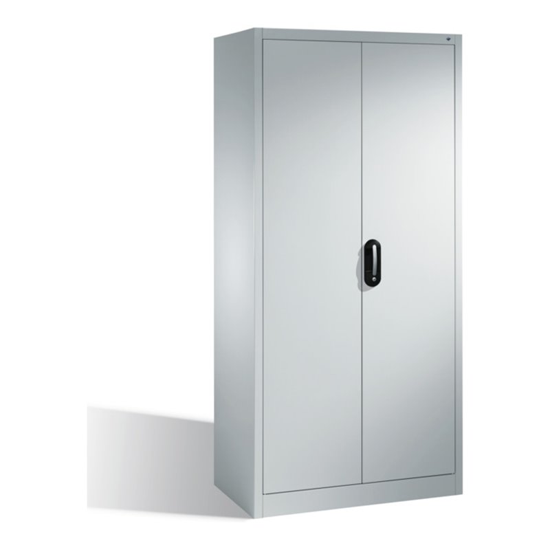 C+P Akten-Garderobenschrank Acurado mit Drehtüren, H1950xB930xT500mm Weißaluminium