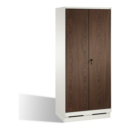 C+P Doppelspind Evolo auf Sockel, 2 Abteile, H1800xB800xT500mm Korpus Reinweiß