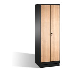C+P Doppelspind Evolo auf Sockel, 2 Abteile, H1800xB600xT500mm Korpus Schwarzgrau