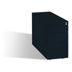 C+P Rollcontainer Asisto Small M/2/3/4, H570xB330xT800mm Schwarzgrau