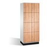 C+P Fächerschrank Cambio auf Sockel, 8 Fächer, H1950xB800xT525mm, Reinweiß/Kirsche