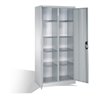 C+P Werkzeugschrank mit Drehtüren, innen 10 Fächer, H1950xB930xT500mm Front Lichtgrau Korpus Lichtgrau