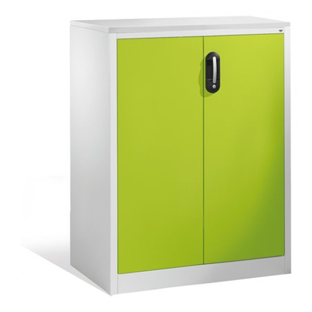 C+P Akten-Sideboard Acurado mit Drehtüren, 3 Ordnerhöhen, H1200xB930xT500mm Front Viridingrün Korpus Lichtgrau
