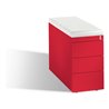 C+P Sitzcontainer Asisto Small M/3/3/3, H570xB330xT800mm Himbeerrot
