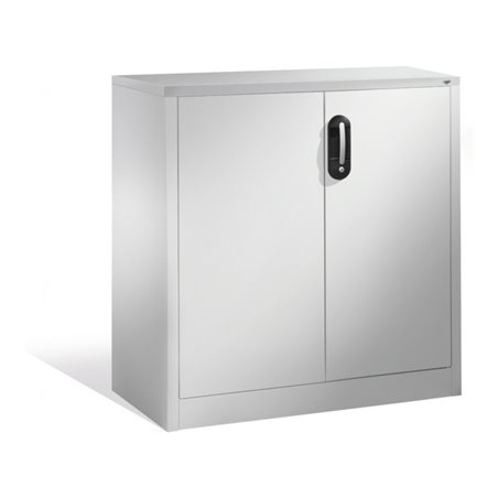 C+P Akten-Sideboard Acurado mit Drehtüren, 2 Ordnerhöhen, H1000xB930xT500mm Weißaluminium