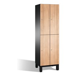 C+P Doppelstockspind Cambio auf Füßen, 4 Fächer, H1980xB600xT525mm Korpus Schwarzgrau