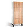 C+P Fächerschrank Cambio auf Füßen, 8 Fächer, H1980xB800xT525mm, Reinweiß/Kirsche