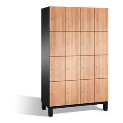 C+P Fächerschrank Cambio auf Füßen, 16 Fächer, H1980xB1200xT525mm Korpus Schwarzgrau