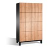 C+P Fächerschrank Cambio auf Füßen, 16 Fächer, H1980xB1200xT525mm Korpus Schwarzgrau