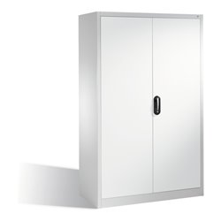 C+P Aktenschrank Acurado mit Drehtüren, 5 Ordnerhöhen, H1950xB1200xT600mm Front Reinweiß Korpus Reinweiß