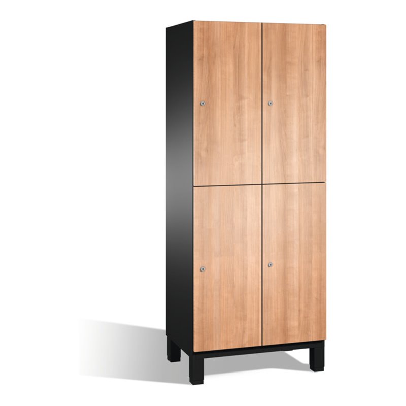 C+P Doppelstockspind Cambio auf Füßen, 4 Fächer, H1980xB800xT525mm Korpus Schwarzgrau