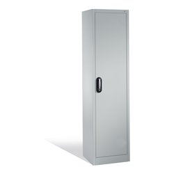 C+P Aktenschrank Acurado mit Drehtür, 5 Ordnerhöhen, H1950xB500xT400mm Weißaluminium
