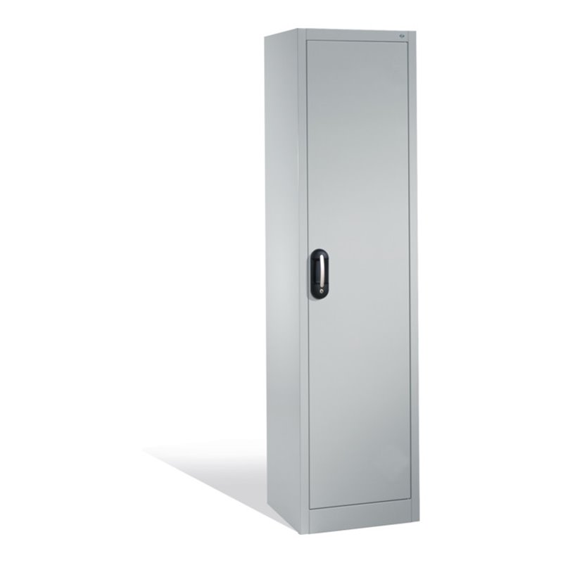 C+P Aktenschrank Acurado mit Drehtür, 5 Ordnerhöhen, H1950xB500xT400mm Weißaluminium