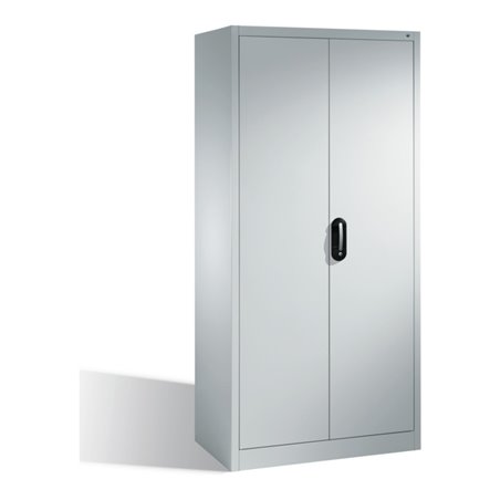 C+P Aktenschrank Acurado mit Drehtüren, innen 6 Pendelstangen, H1950xB930xT500mm Front Weißaluminium