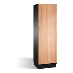 C+P Umkleidespind Cambio auf Sockel, 2 Abteile, H1950xB600xT525mm Korpus Schwarzgrau