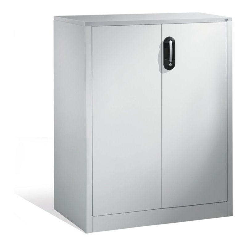 C+P Akten-Sideboard Acurado mit Drehtüren, 3 Ordnerhöhen, H1200xB930xT500mm Weißaluminium