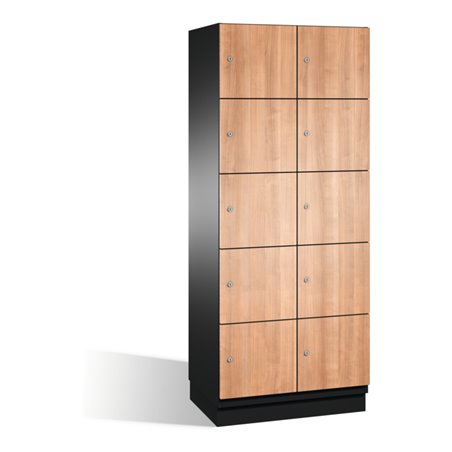 C+P Fächerschrank Cambio auf Sockel, 10 Fächer, H1950xB800xT525mm Korpus Schwarzgrau