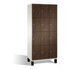 C+P Fächerschrank Cambio auf Füßen, 12 Fächer, H1980xB900xT525mm, Reinweiß/Wenge