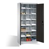 C+P Aktenschrank Acurado mit Drehtüren, innen 21 Gefache, H1950xB930xT400mm Front Schwarzgrau Korpus Lichtgrau