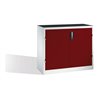 C+P Schwerlast-Beistellschrank mit Drehtüren, innen 1 Boden, H1000xB1200xT500mm Front Rubinrot Korpus Lichtgrau