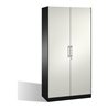 C+P Aktenschrank Asisto mit Drehtüren, 5 Ordnerhöhen, H1980xB1000xT435mm Front Reinweiß Korpus Schwarzgrau