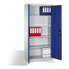 C+P Aktenschrank Acurado mit Drehtüren, 5 Ordnerhöhen, H1950xB930xT400mm Front Lapisblau Korpus Lichtgrau