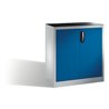 C+P Werkzeug-Beistellschrank mit Drehtüren, innen 1 Boden, H1000xB930xT400mm Front Enzianblau Korpus Lichtgrau