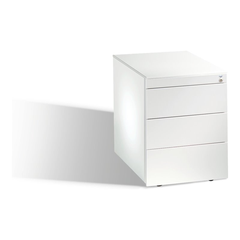 C+P Rollcontainer Asisto M/3/3/3, H570xB430xT600mm Front Reinweiß Korpus Reinweiß