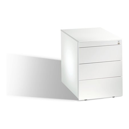 C+P Rollcontainer Asisto M/3/3/3, H570xB430xT600mm Front Reinweiß Korpus Reinweiß