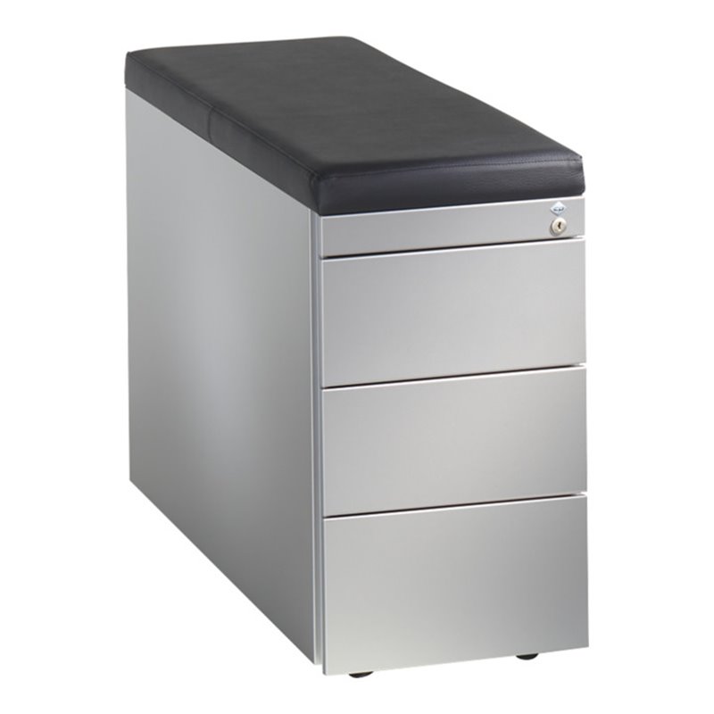 C+P Sitzcontainer Asisto Small M/3/3/3, H570xB330xT800mm Weißaluminium