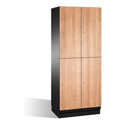 C+P Doppelstockspind Cambio auf Sockel, 4 Fächer, H1950xB800xT525mm Korpus Schwarzgrau