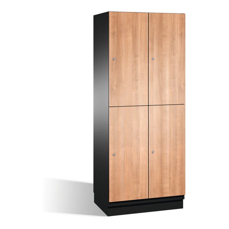 C+P Doppelstockspind Cambio auf Sockel, 4 Fächer, H1950xB800xT525mm Korpus Schwarzgrau