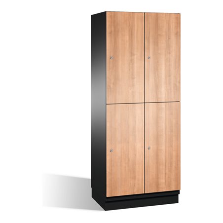 C+P Doppelstockspind Cambio auf Sockel, 4 Fächer, H1950xB800xT525mm Korpus Schwarzgrau