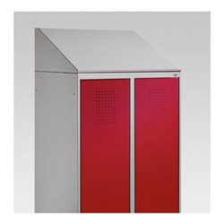 C+P Schrägdachaufsatz 230 mm für Umkleidespind Evolo B600xT500mm Farbe Lichtgrau