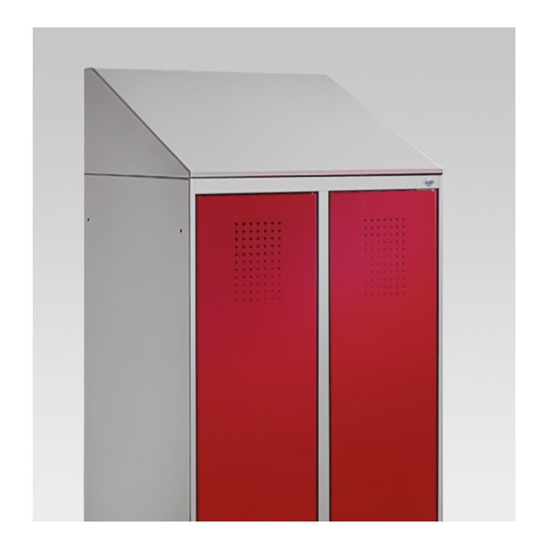 C+P Schrägdachaufsatz 230 mm für Umkleidespind Evolo B600xT500mm Farbe Lichtgrau