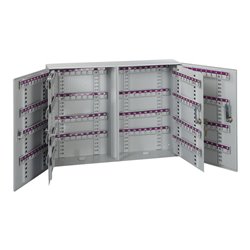 Eichner Zweitüriger Schlüsselschrank aus Metall 130 mm grau 600 mm