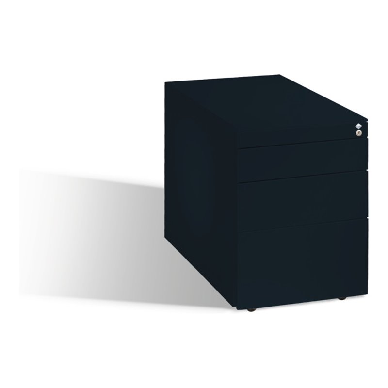 C+P Rollcontainer Asisto M/2/3/4, H570xB430xT800mm Schwarzgrau