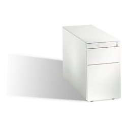 C+P Rollcontainer Asisto Small M/3/6 mit Hängerahmen, H570xB330xT800mm Front Reinweiß Korpus Reinweiß