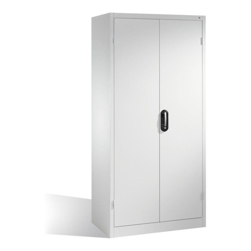 C+P Werkzeugschrank mit Drehtüren, 3 Böden und 3 Schübe, H1950xB930xT500mm Front Lichtgrau Korpus Lichtgrau