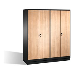 C+P Doppelspind Evolo auf Sockel, 4 Abteile, H1800xB1600xT500mm Korpus Schwarzgrau